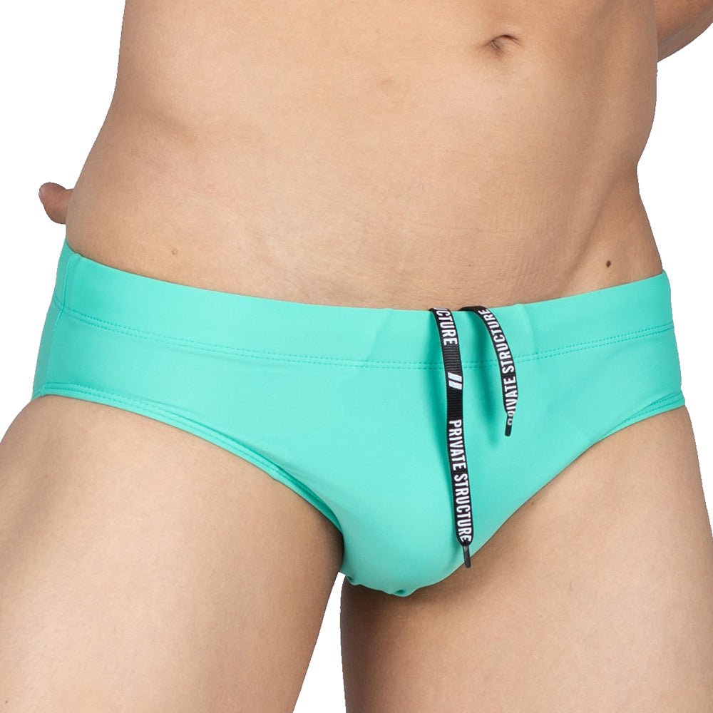 beFIT Swim Mini Brief - Green - 4406 - | Private Structure - | MAD Lifestyle