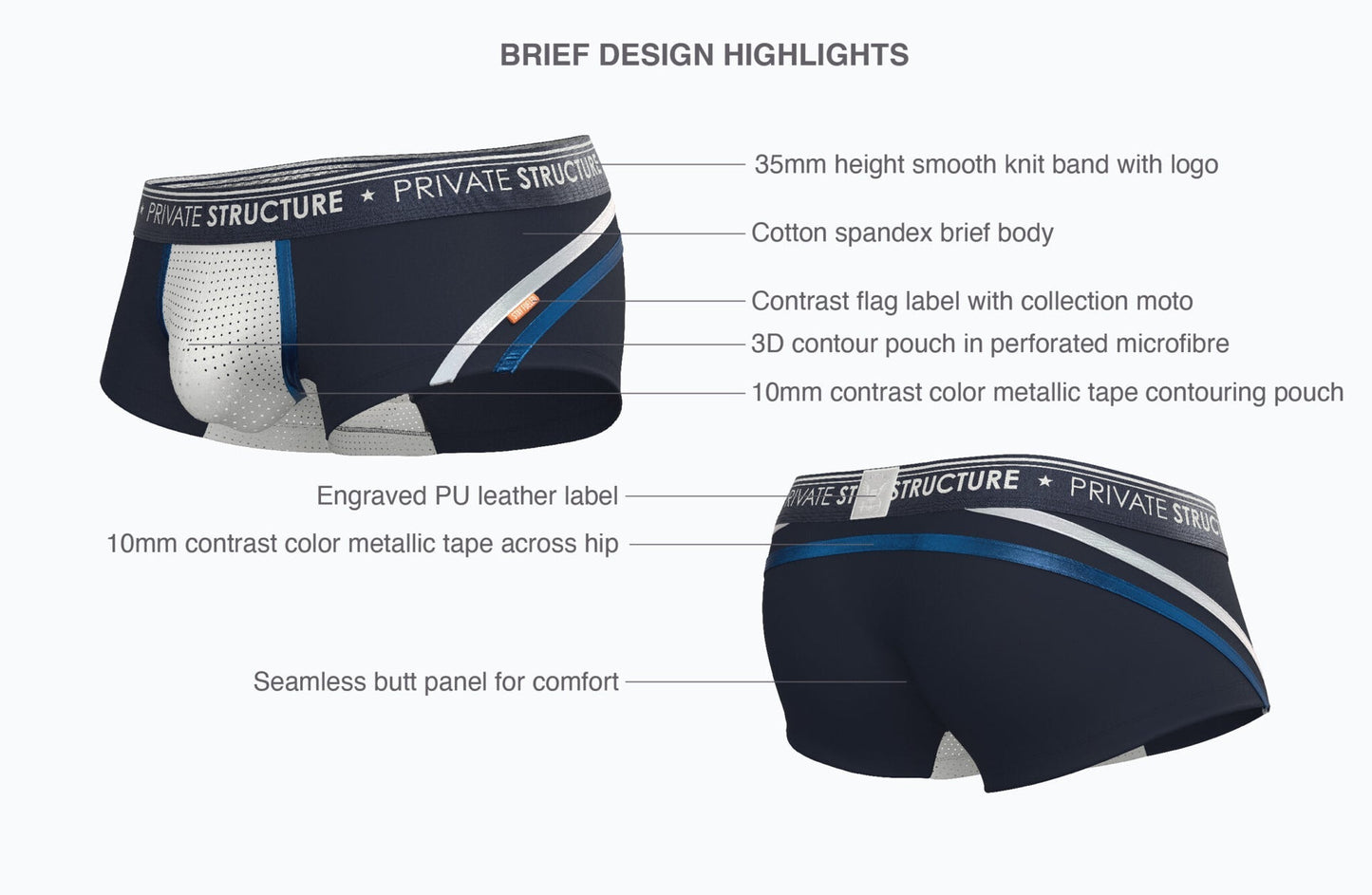 Militia Limited Edition Men's Navy Low Waist Trunk - | Private Structure - | MAD Lifestyle