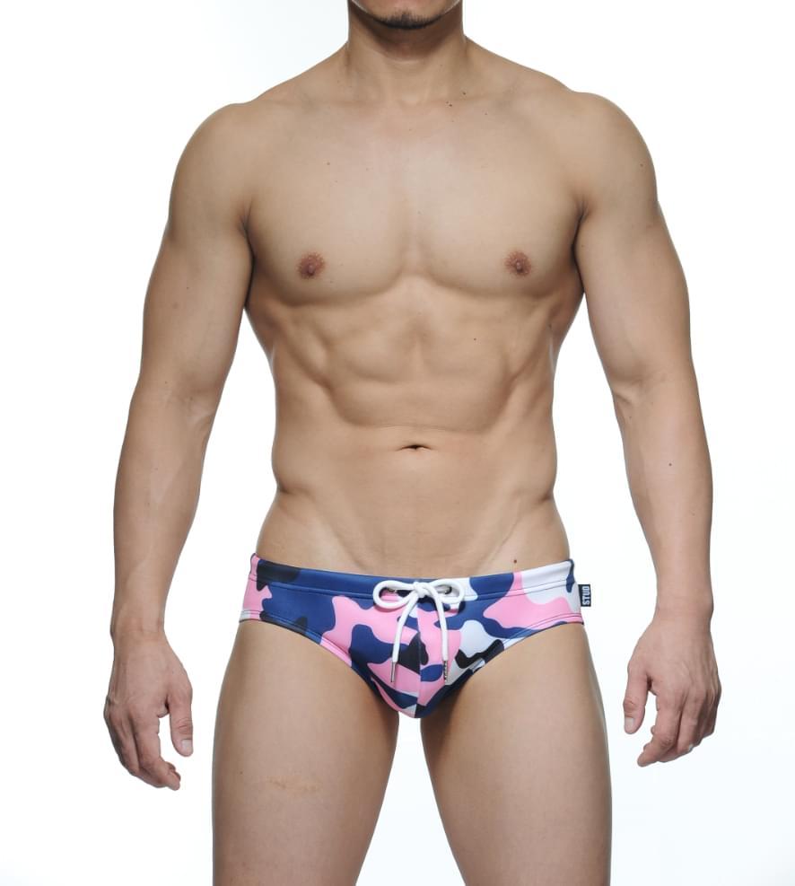 FLINT Brief Swimwear - Navy Pink - | STUD - | MAD Lifestyle