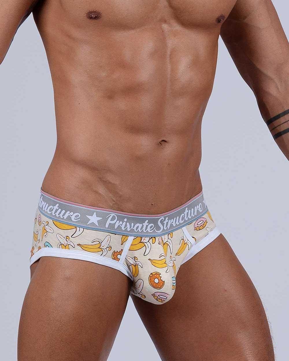 Classic Motif Mini Brief - Tea Break Ivory White - | Private Structure - | MAD Lifestyle