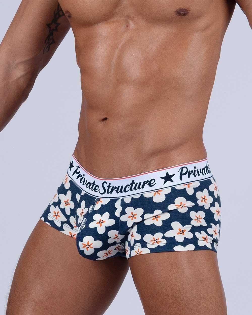 Classic Motif Trunk - Bnostagic Floral Navy - | Private Structure - | MAD Lifestyle