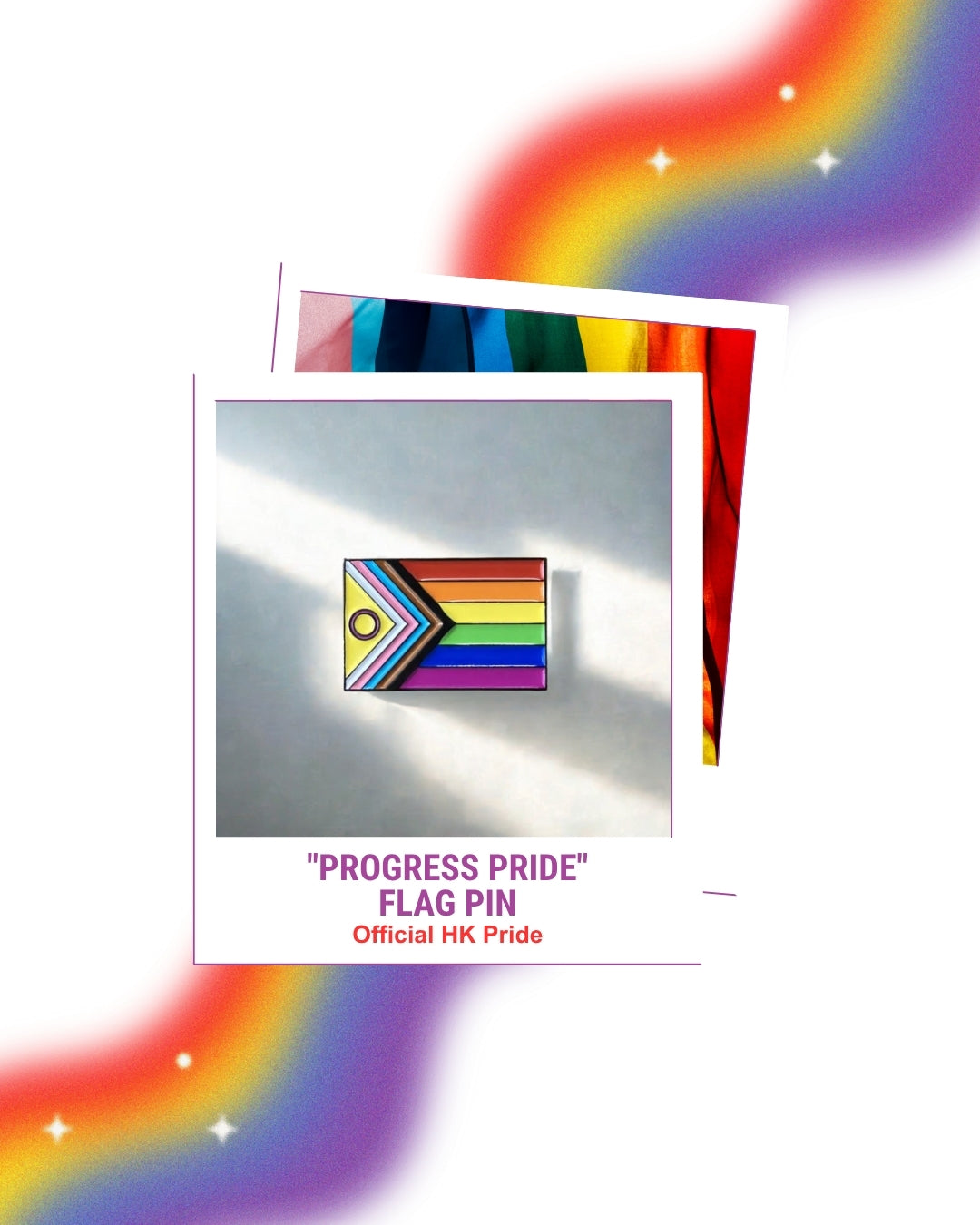 Official HK Pride "Progress Pride" Flag Pin (Intersex-Inclusive) - | Hong Kong Pride - | MAD Lifestyle