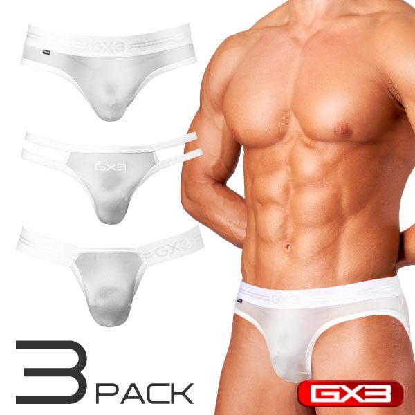 SHINE PLUS BIKINI White Assorted - 3Pack - | GX3 - | MAD Lifestyle