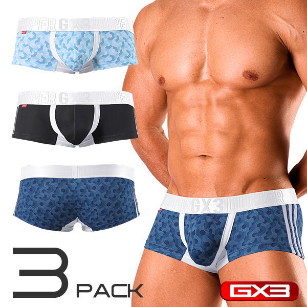 SUPER DUPER Geometric Boxer - 3Pack - | GX3 - | MAD Lifestyle
