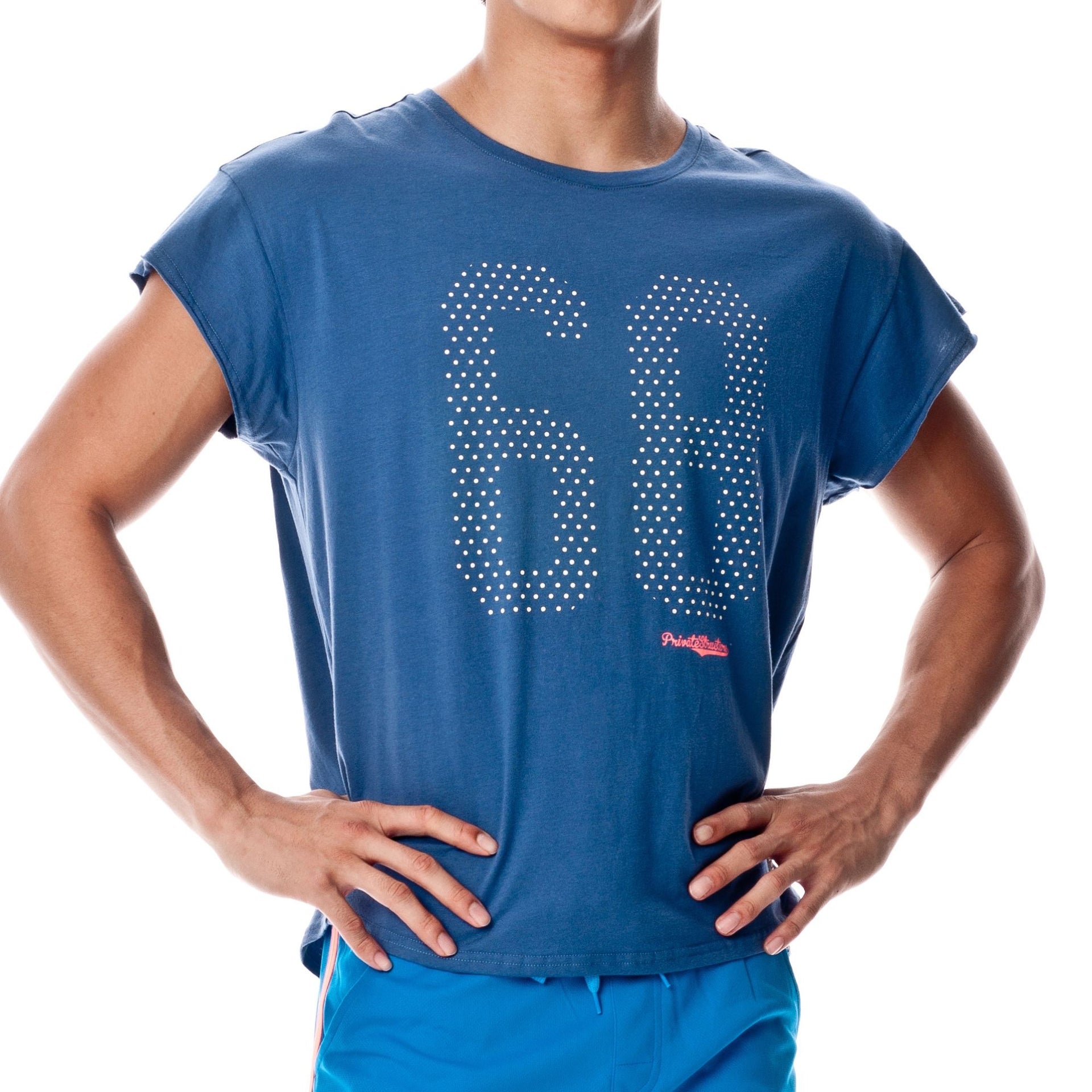 68 Cropped Sleeve Casual Tee - | Private Structure - | MAD Lifestyle