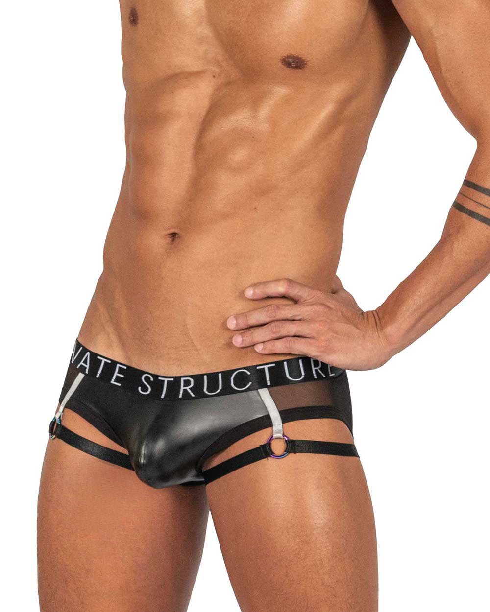 Alpha Low Waist Garter Mini - Shades of Black - | Private Structure - | MAD Lifestyle