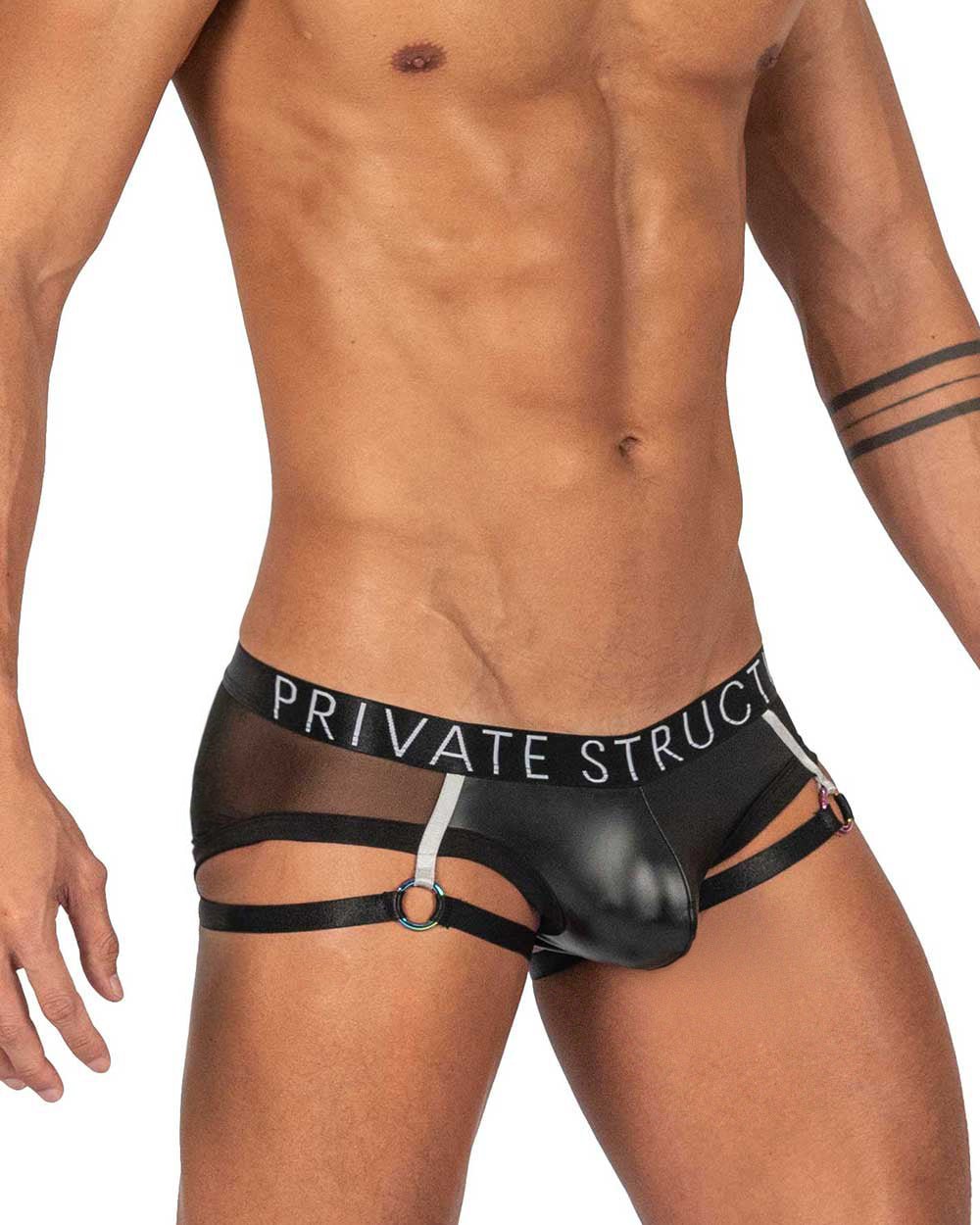 Alpha Low Waist Garter Mini - Shades of Black - | Private Structure - | MAD Lifestyle
