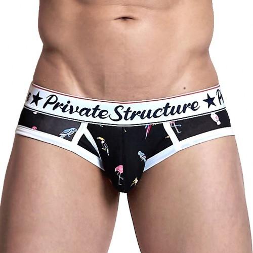 Classic Motif Mini Brief - Exotic Bird Black - | Private Structure - | MAD Lifestyle