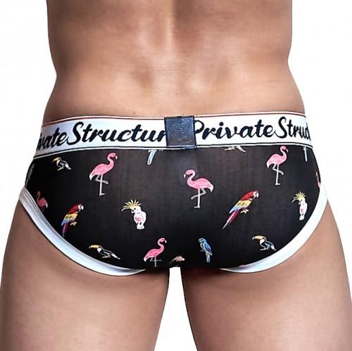 Classic Motif Mini Brief - Exotic Bird Black - | Private Structure - | MAD Lifestyle