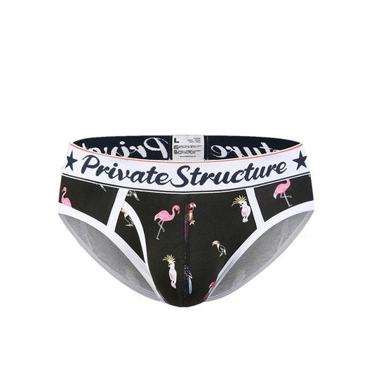 Classic Motif Mini Brief - Exotic Bird Black - | Private Structure - | MAD Lifestyle