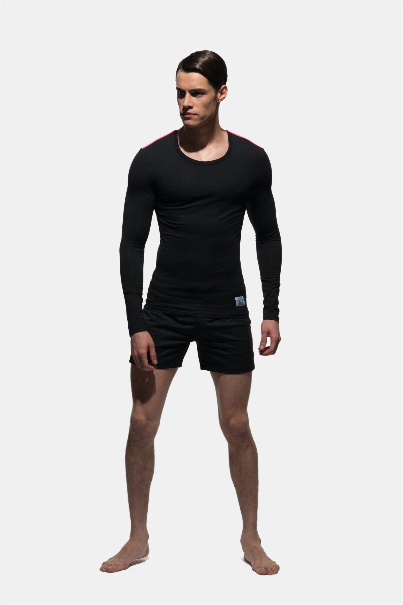 Fitted C Neck Long Sleeve Tee - | Private Structure - | MAD Lifestyle