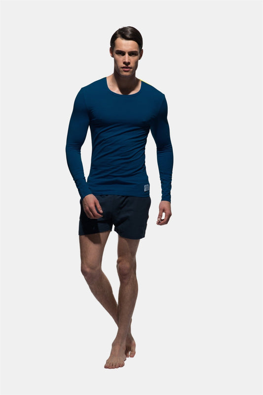 Fitted C Neck Long Sleeve Tee - | Private Structure - | MAD Lifestyle