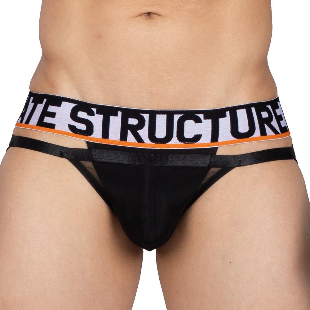 MOMENTUM Orange Doubled Layered Brief - Black - | Private Structure - | MAD Lifestyle