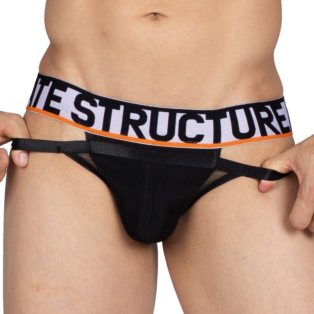MOMENTUM Orange Doubled Layered Brief - Black - | Private Structure - | MAD Lifestyle