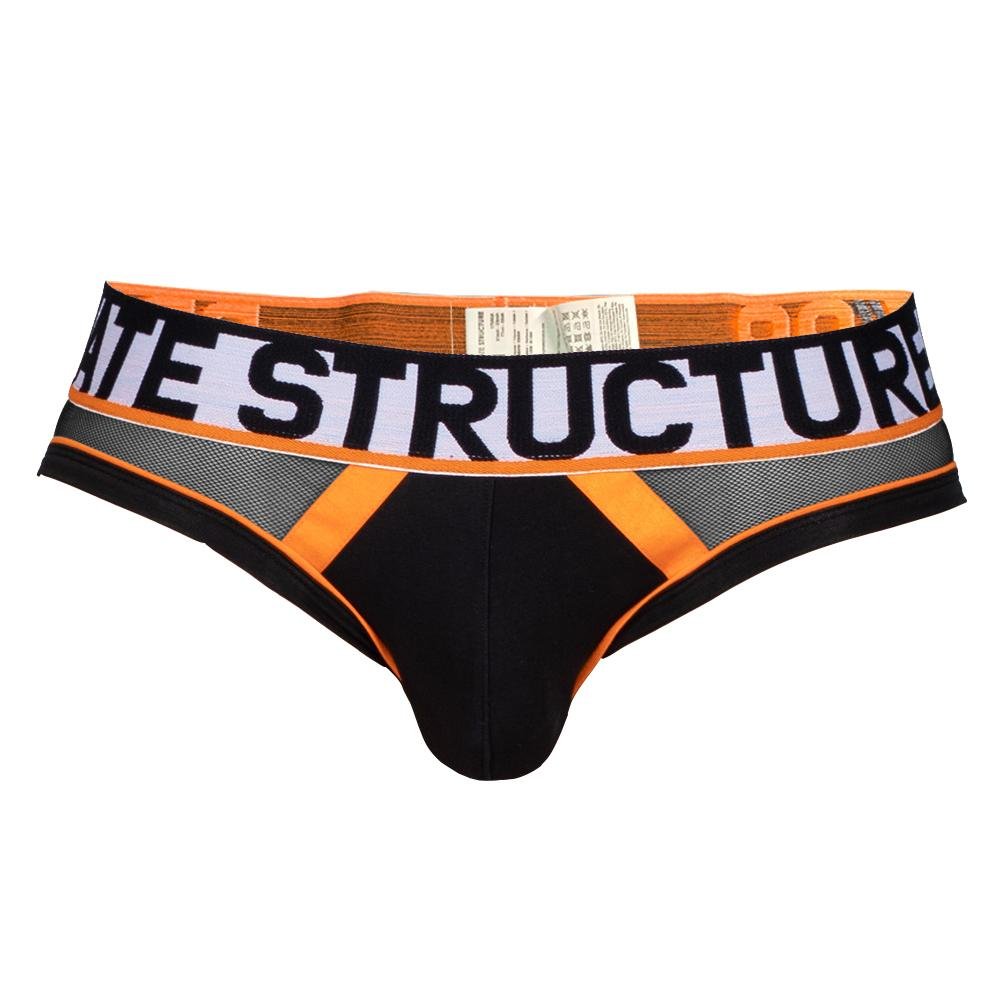 MOMENTUM Orange Harness Mini Brief - Black - MIUU4356 - | Private Structure - | MAD Lifestyle
