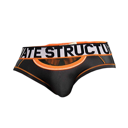 MOMENTUM Orange Mini Brief Underwear - Black - | Private Structure - | MAD Lifestyle