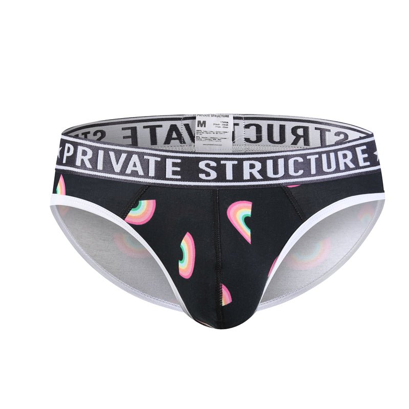 PRD Mini Brief Underwear - Rainbow Black - | Private Structure - | MAD Lifestyle