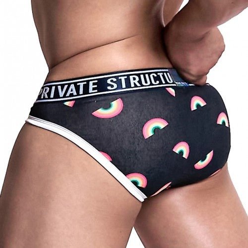 PRD Mini Brief Underwear - Rainbow Black - | Private Structure - | MAD Lifestyle