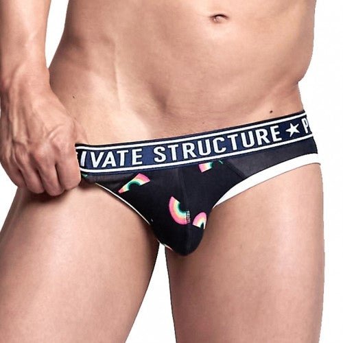 PRD Mini Brief Underwear - Rainbow Black - | Private Structure - | MAD Lifestyle