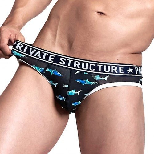 PRD Mini Brief Underwear - Shrks-Black - | Private Structure - | MAD Lifestyle