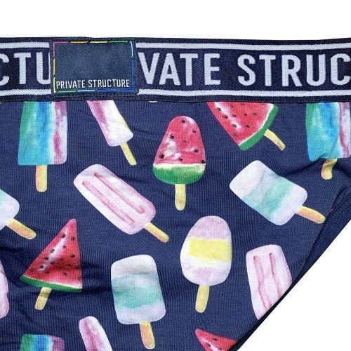 PRD Mini Brief Underwear - Summer Treats Navy - | Private Structure - | MAD Lifestyle