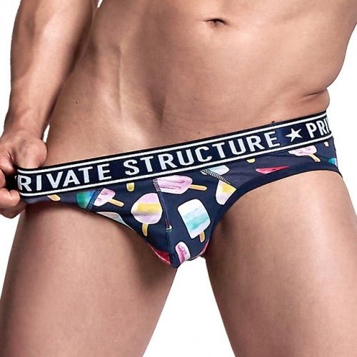 PRD Mini Brief Underwear - Summer Treats Navy - | Private Structure - | MAD Lifestyle