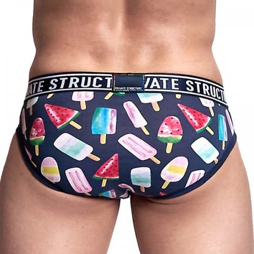 PRD Mini Brief Underwear - Summer Treats Navy - | Private Structure - | MAD Lifestyle