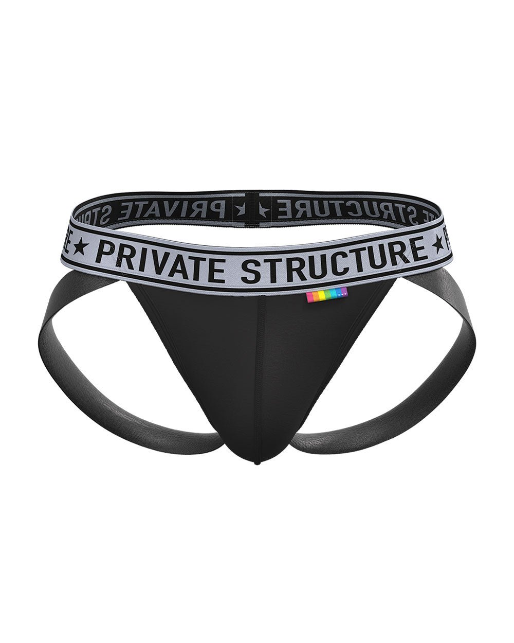 Pride Limited Jock Strap - Matt Black - | Private Structure - | MAD Lifestyle