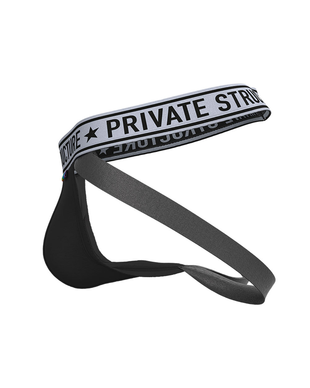 Pride Limited Jock Strap - Matt Black - | Private Structure - | MAD Lifestyle