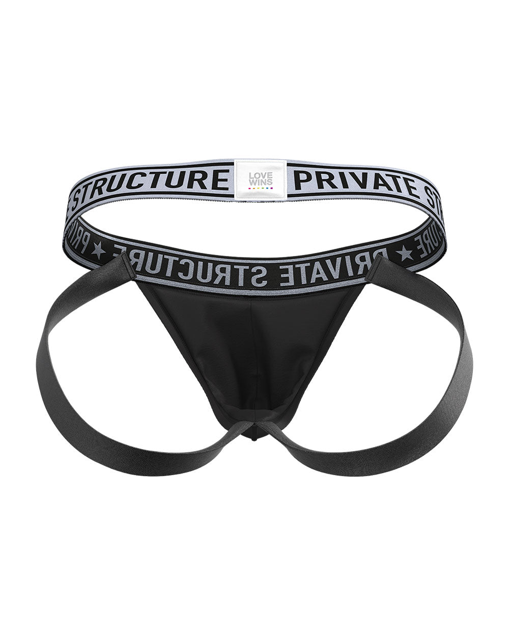 Pride Limited Jock Strap - Matt Black - | Private Structure - | MAD Lifestyle