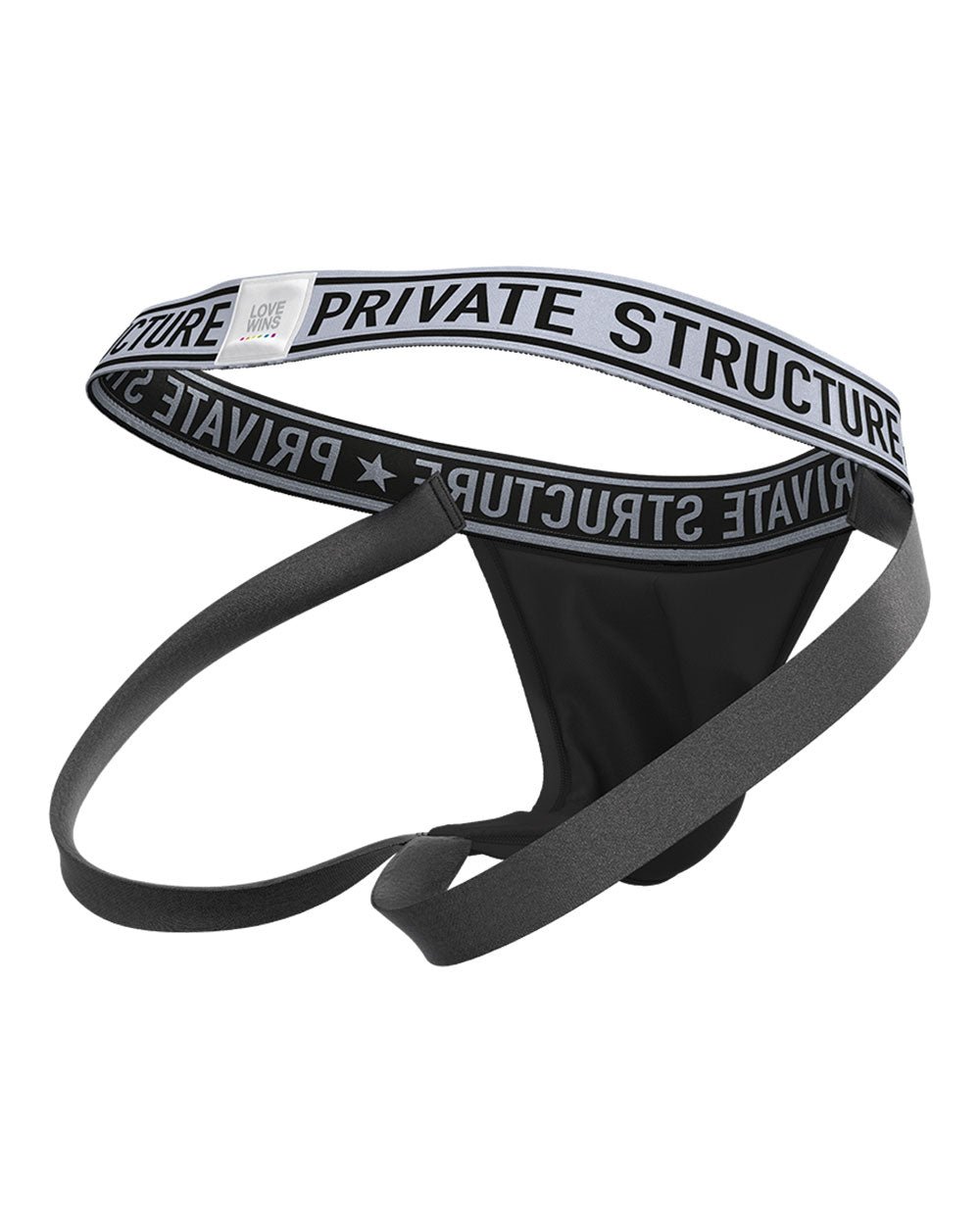 Pride Limited Jock Strap - Matt Black - | Private Structure - | MAD Lifestyle