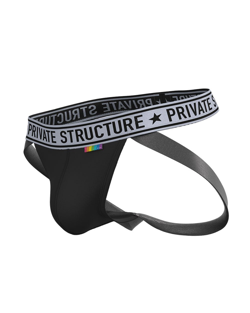 Pride Limited Jock Strap - Matt Black - | Private Structure - | MAD Lifestyle