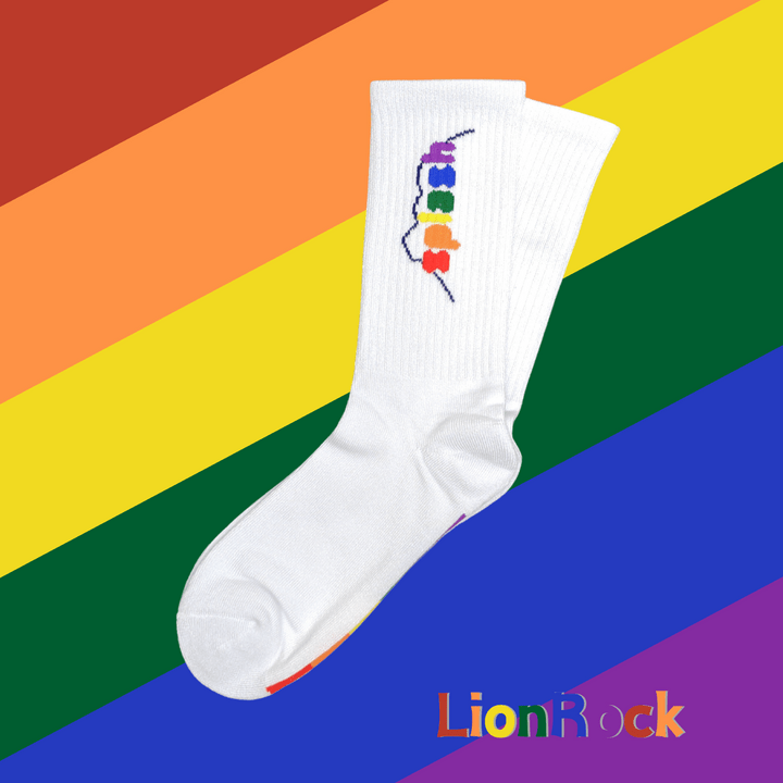 Original White Sport Socks - Lion Rock - | Splash - | MAD Lifestyle