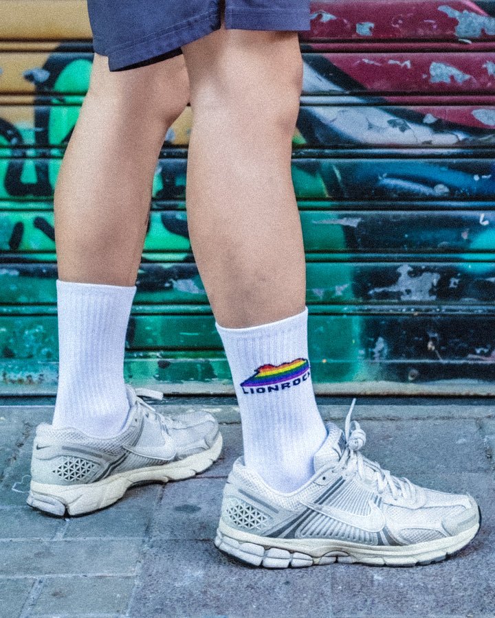 Original White Sport Socks - Lion Rock - | Splash - | MAD Lifestyle