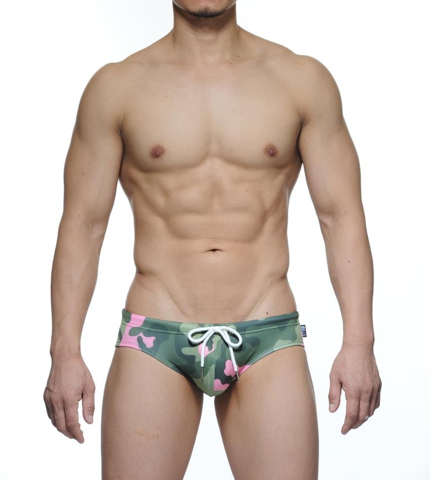 FLINT Brief Swimwear - Green Pink - | STUD - | MAD Lifestyle