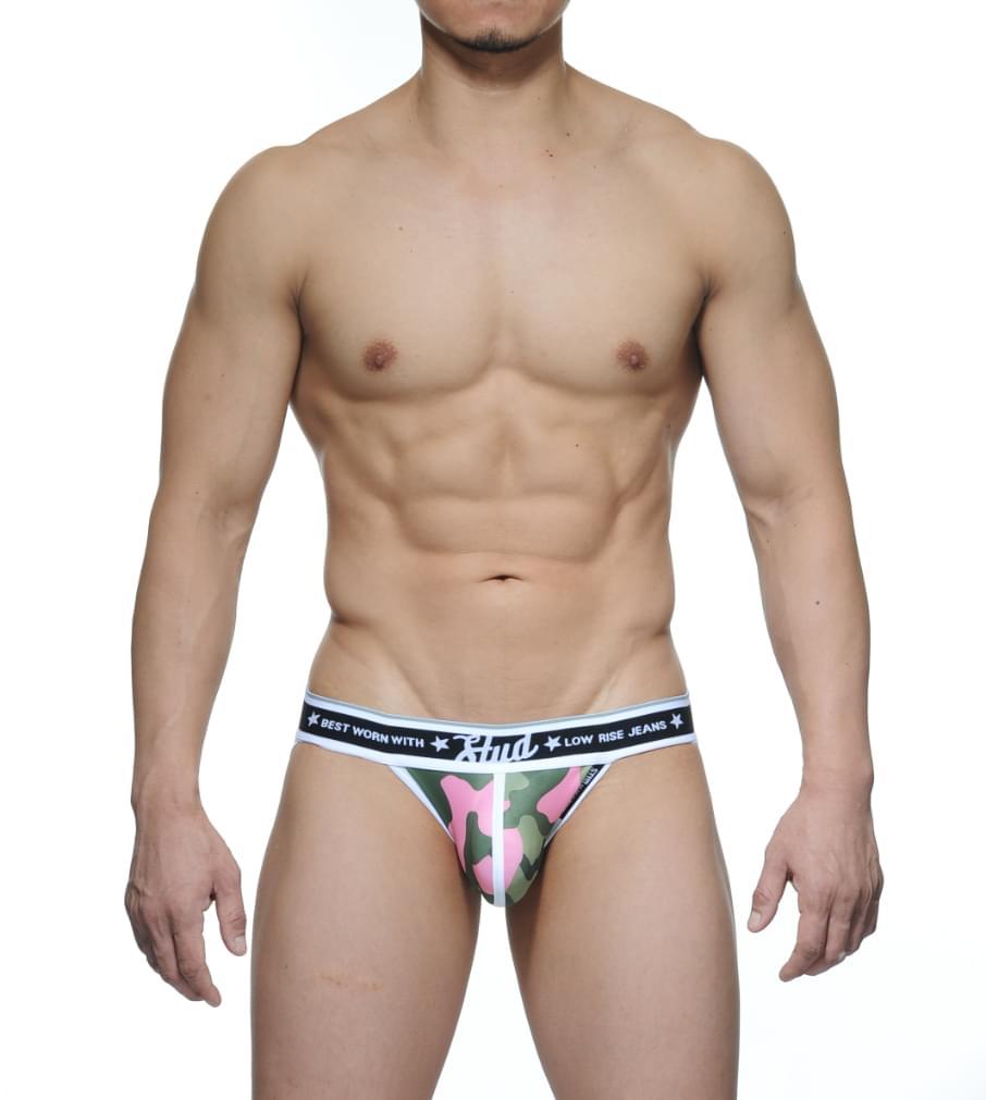 STUD FINN Low-Rise Camo Tanga Brief - Army Green/Pink - | STUD - | MAD Lifestyle