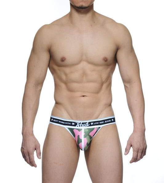 STUD FINN Low-Rise Camo Tanga Brief - Army Green/Pink - | STUD - | MAD Lifestyle
