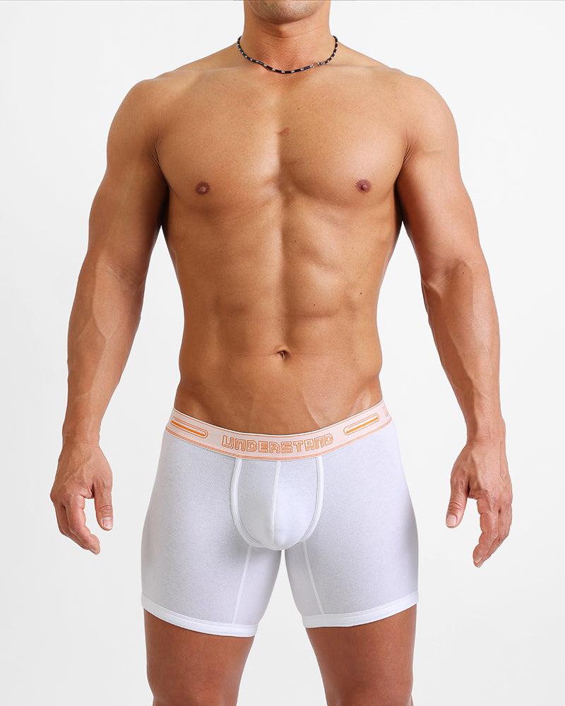STAMPED Boxer Brief (Long) - Lantana White - | UNDERSTAND - | MAD Lifestyle