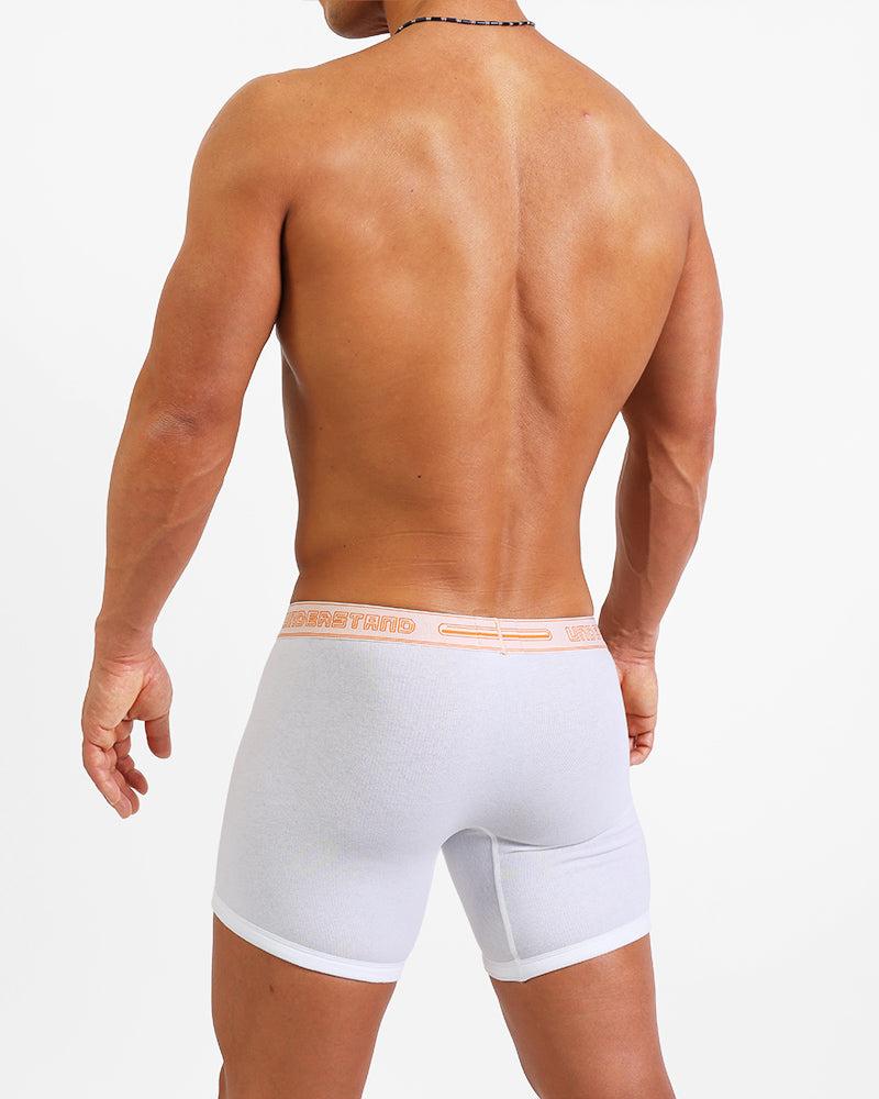 STAMPED Boxer Brief (Long) - Lantana White - | UNDERSTAND - | MAD Lifestyle